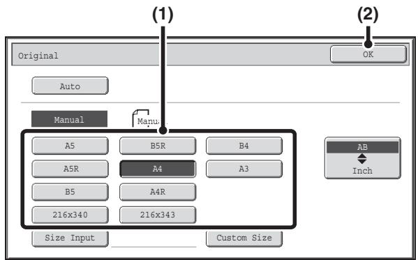 SHARP MX-2614N - Specifying an AB original size - 1