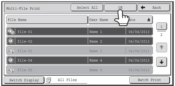 SHARP MX-2614N - Select the keys of the files that you wish to print. - 2