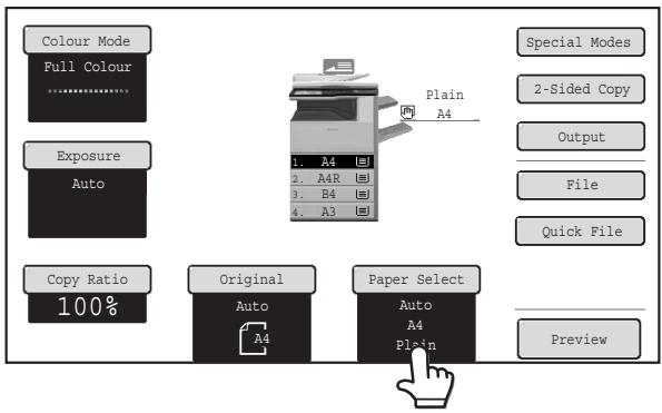 SHARP MX-2614N - Place paper in the bypass tray. - 2
