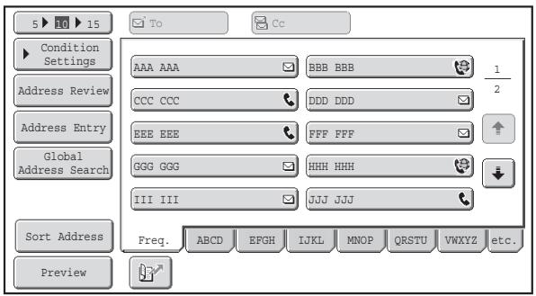 SHARP MX-2614N - RETRIEVING A DESTINATION FROM THE ADDRESS BOOK - 1