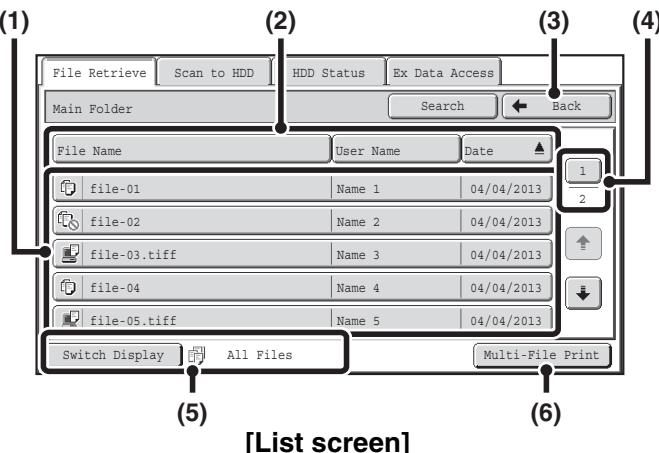 SHARP MX-2614N - FILE SELECTION SCREEN - 1