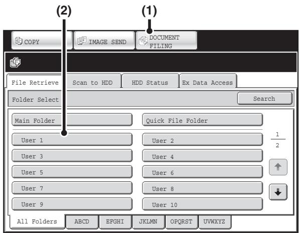 SHARP MX-2614N - SELECTING A FILE - 1