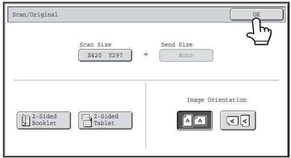 SHARP MX-2614N - Enter the scan size (original size). - 2