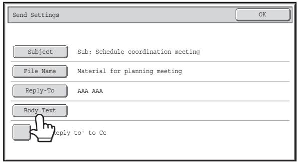 SHARP MX-2614N - Specify a user for "Reply-To" and touch the [OK] key. - 2