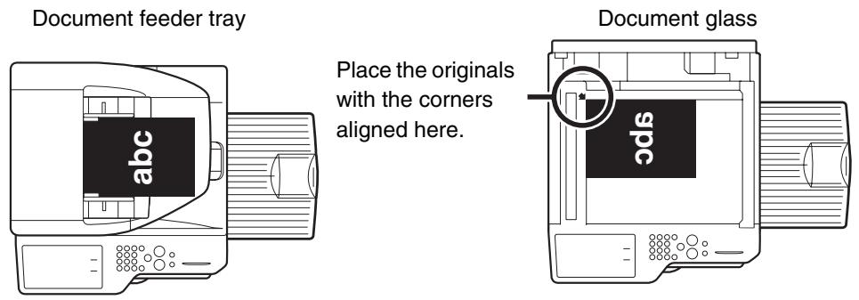 SHARP MX-2614N - Standard original placement orientations - 2