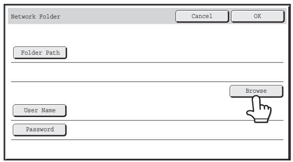 SHARP MX-2614N - SPECIFYING A NETWORK FOLDER - 1