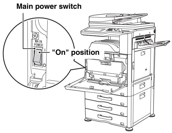 SHARP MX-2614N - MAKE SURE THE MAIN POWER SWITCH IS IN THE "ON" POSITION - 3