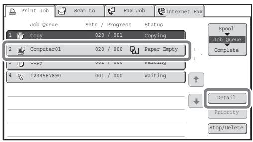 SHARP MX-2614N - Check details on the job. - 1