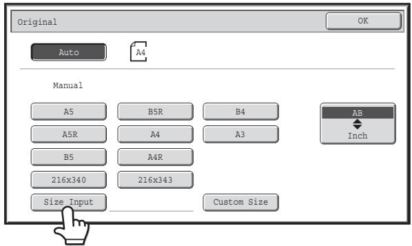 SHARP MX-2614N - Specifying a non-standard original size - 1