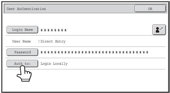 SHARP MX-2614N - Touch the [Password] key. - 2