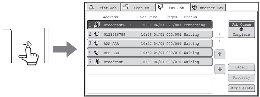 SHARP MX-2614N - JOB STATUS SCREEN - 1
