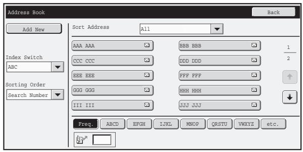SHARP MX-2614N - Address Book - 1