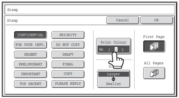 SHARP MX-2614N - Touch the [Stamp] Key in the stamp selection screen. - 2