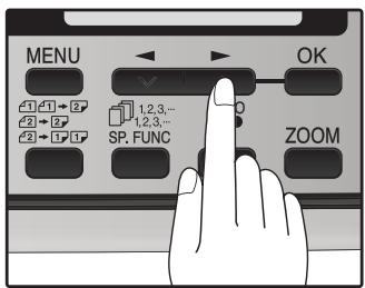 SHARP MX-FX12 - Press the [  ] key (▶) or [▶] key (▶) to select the original size. - 1