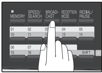SHARP MX-FX12 - Press the [BROADCAST] key. - 1