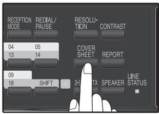 SHARP MX-FX12 - Press the [COVER SHEET] key until "1:COVER SHEET SET" appears, and then press the [OK] key. - 1