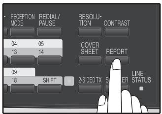 SHARP MX-FX12 - Press the [REPORT] key. - 1