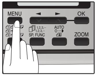 SHARP MX-FX12 - Press the [MENU] key. - 1