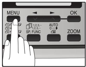 SHARP MX-FX12 - Press the [MENU] key. - 1