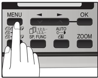 SHARP MX-FX12 - Press the [MENU] key. - 1