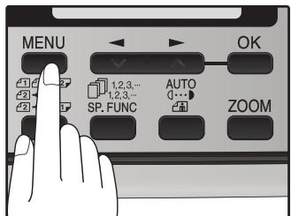 SHARP MX-FX12 - Press the [MENU] key. - 1