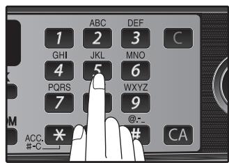 SHARP MX-FX12 - Enter your fax number with the numeric keys. - 1