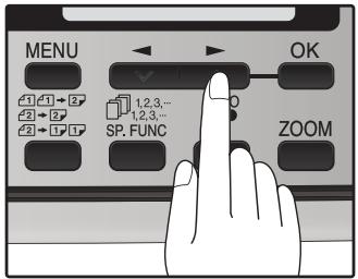 SHARP MX-FX12 - Press the [←] key (→) or [▷] key (→) to select the tray selection. - 1