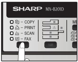 SHARP MX-FX12 - Press the [MODE SELECT] key to select fax mode. - 1