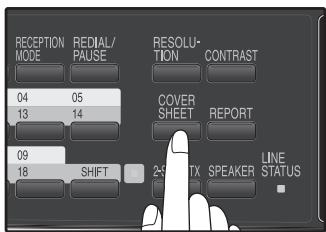 SHARP MX-FX12 - Press the [COVER SHEET] key. - 1