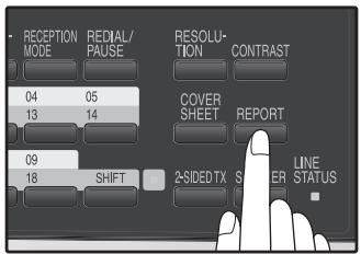 SHARP MX-FX12 - Press the [REPORT] key to select the report that you wish to print. - 1