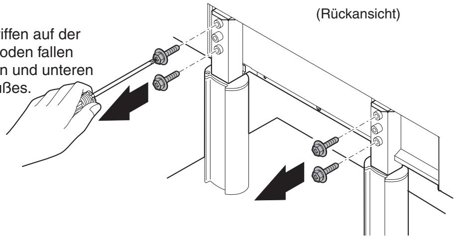 SHARP PN-655E - Entfernen des temporären Fuβes - 2
