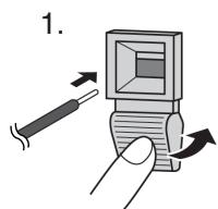 SHARP PN-655E - Anschlieben der Laufsprecherkabel - 1
