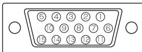 SHARP PN-655E - PC analogue RGB input terminal pins (Mini D-sub 15 pin) - 1