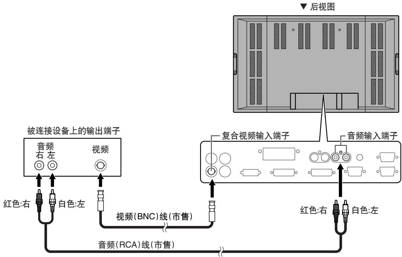 SHARP PN-655E - 与音频、视频(AV)设备的连接(输入模式:视频) - 1