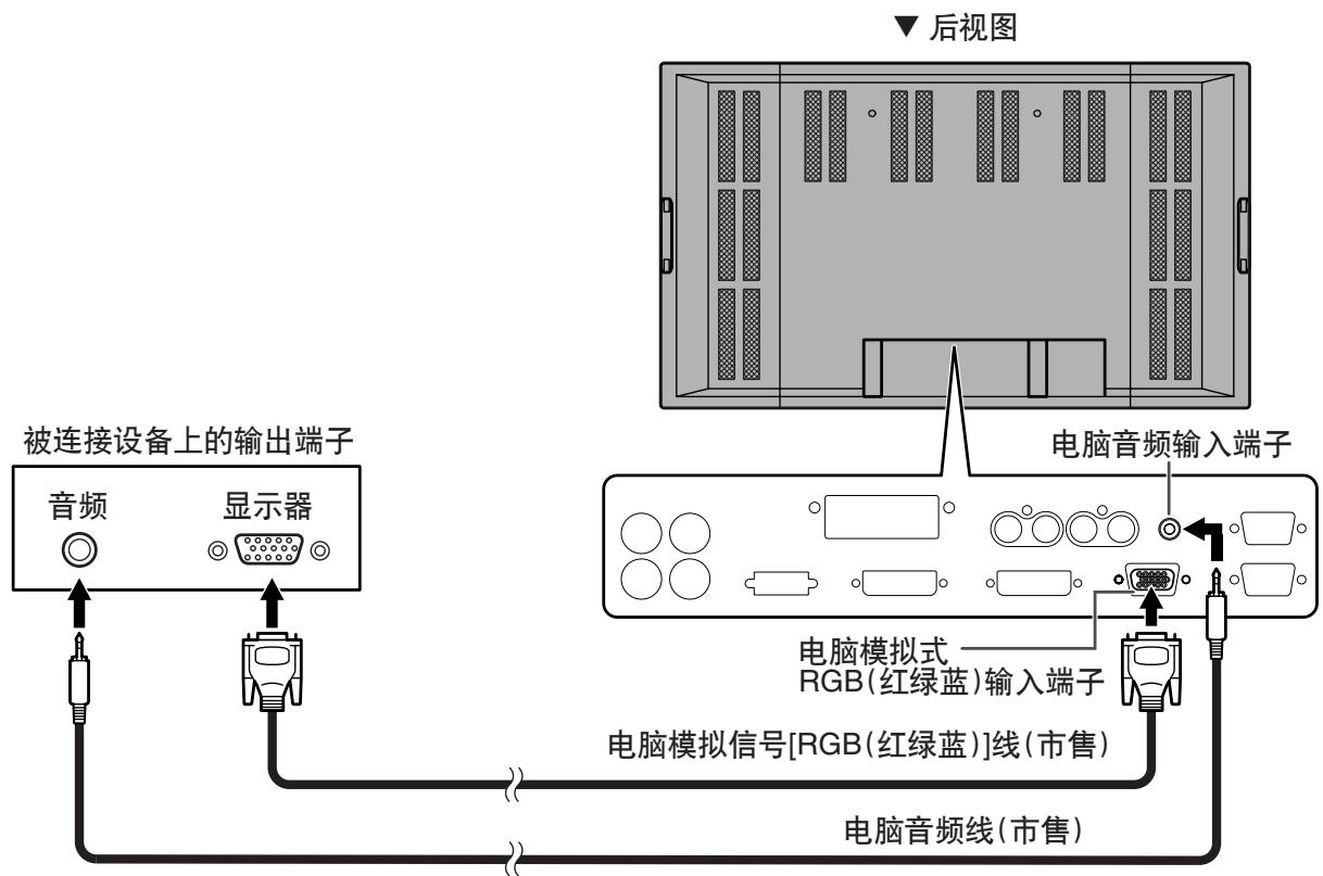 SHARP PN-655E - 与电脑的模拟连接(输入模式:模拟式) - 1