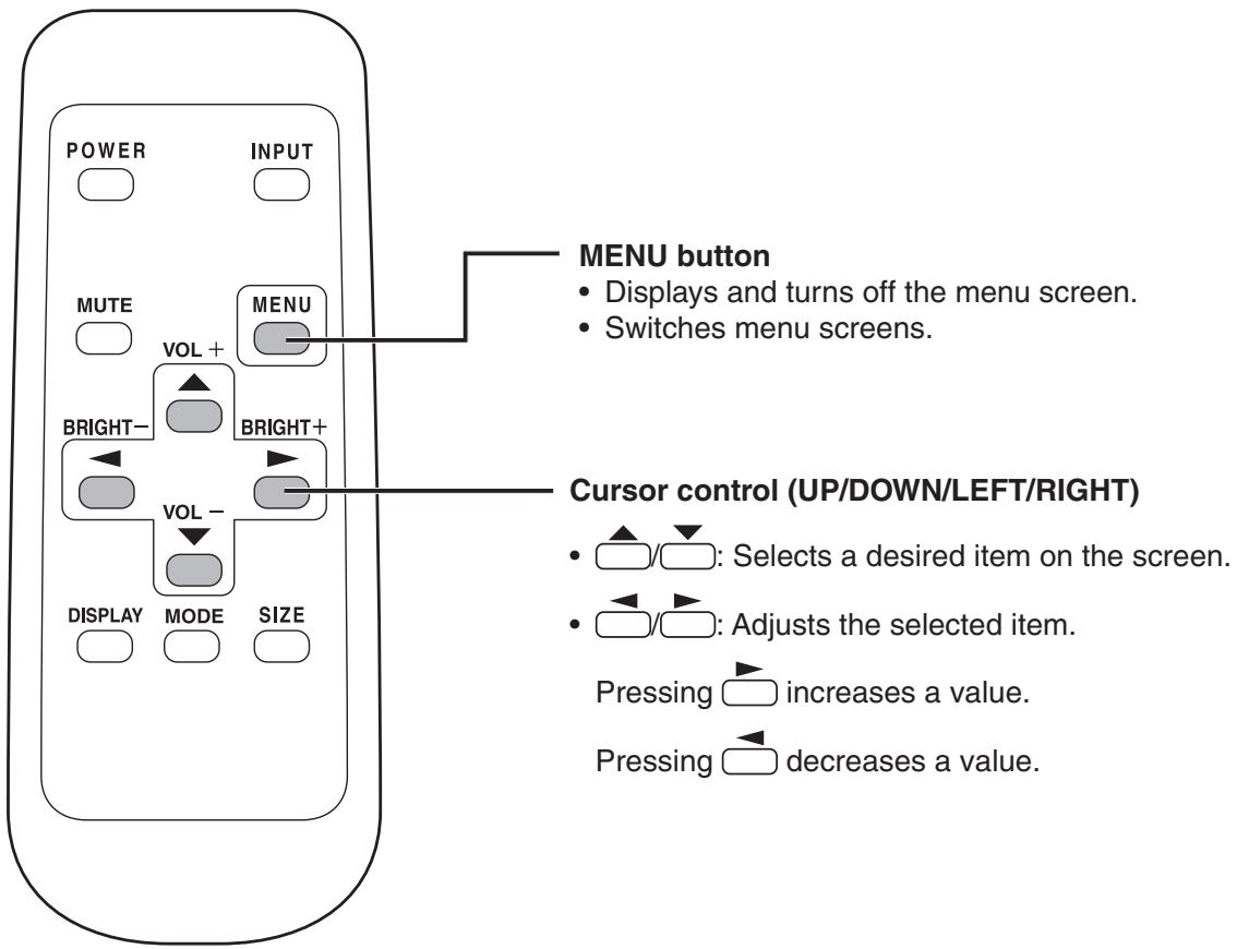 SHARP PN-655E - Menu option selection - 1
