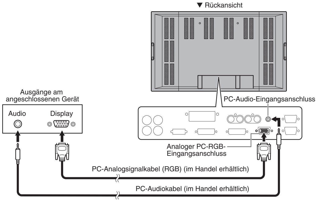 SHARP PN-655E - Analoge Verbindung mit einem PC (Eingangsmodus: ANALOG) - 1