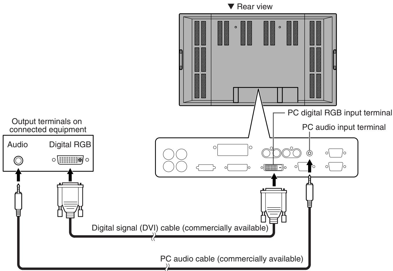 SHARP PN-655E - Digital connection with a PC (Input mode: DIGITAL) - 1