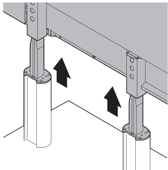 SHARP PN-655E - Entfernen des temporären Fuβes - 3