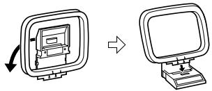SHARP SD-HX600 - Installing the AM loop antenna: - 1
