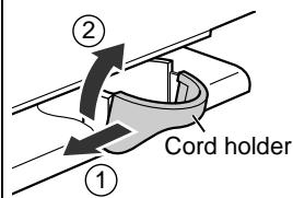 SHARP SD-HX600 - Removing cord holders: - 1