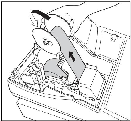 SHARP XE-A20S - Installing the receipt paper roll: - 6