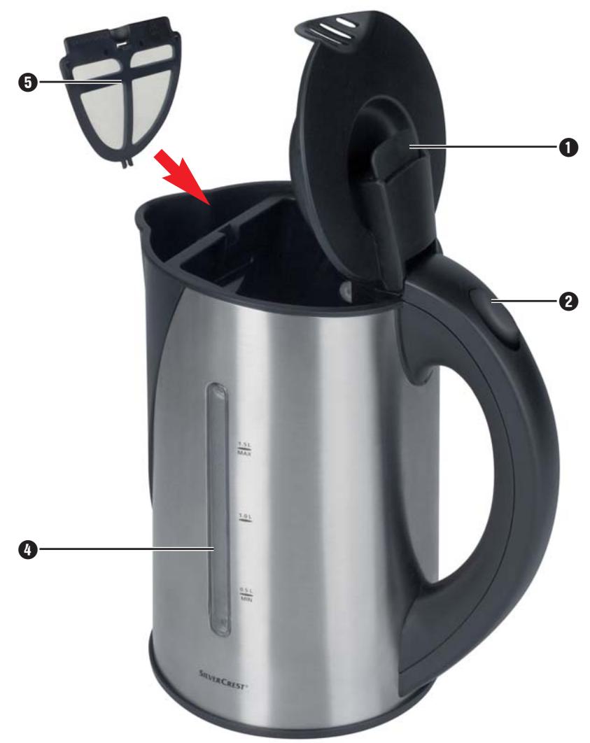 SILVERCREST KH 1028 - STAINLESS STEEL ELECTRIC KETTLE - 5