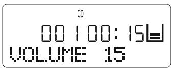 CD 00 1 00:15 VOLUME 15
