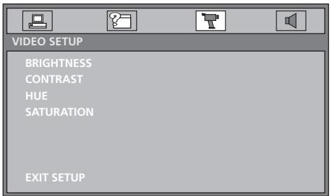 SILVERCREST KH 6502 - VIDEO SETUP menu - 1