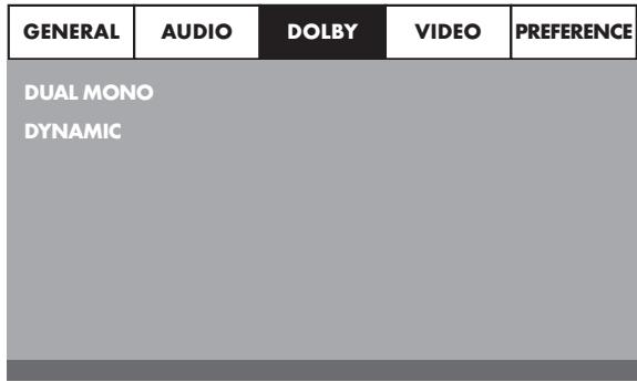 SILVERCREST KH 6523 - Setup menu DOLBY - 1
