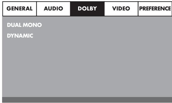 SILVERCREST KH 6524 - Setup menu DOLBY - 1