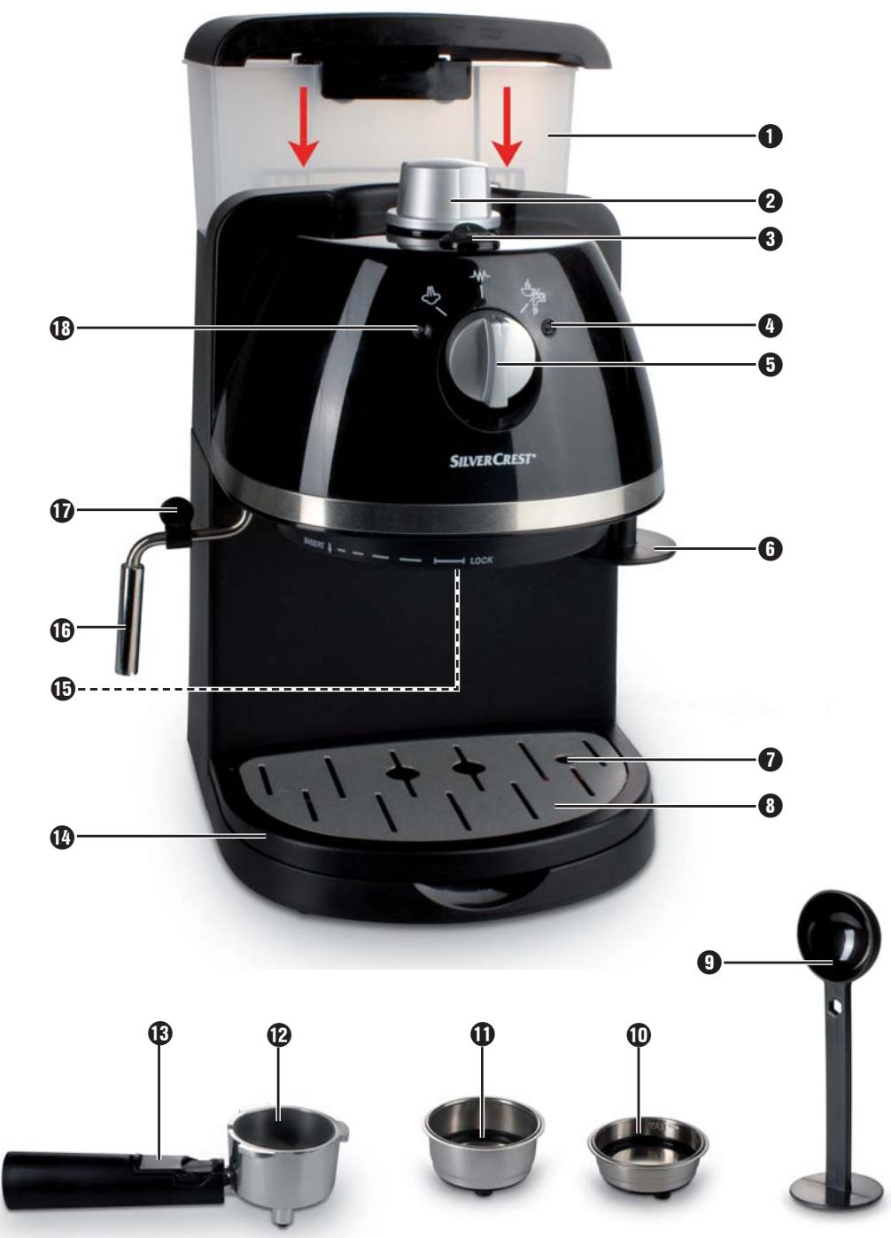 SILVERCREST SEM 1100 A1 - Machine à expresso SEM 1100 A1 - 2