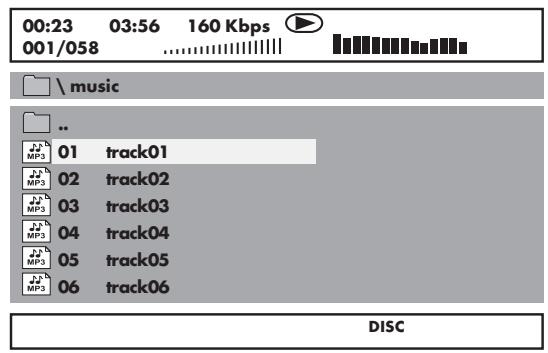 00:23 03:56 160 Kbps 001/058 ...... \ music .. MP3 01 track01 MP3 02 track02 MP3 03 track03 MP3 04 track04 MP3 05 track05 MP3 06 track06 DISC