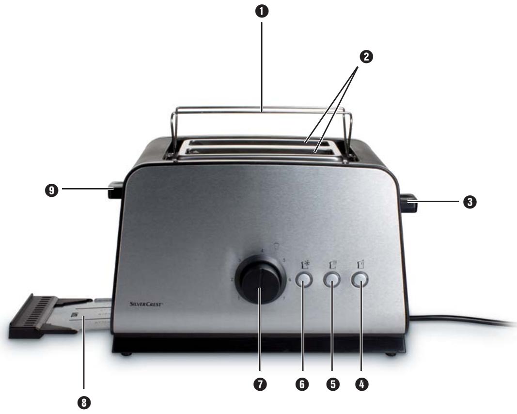 SILVERCREST STO 800 EDS A1 2-SLICE TOASTER - 2-Slice Toaster STO 800 EDS A1 - 2